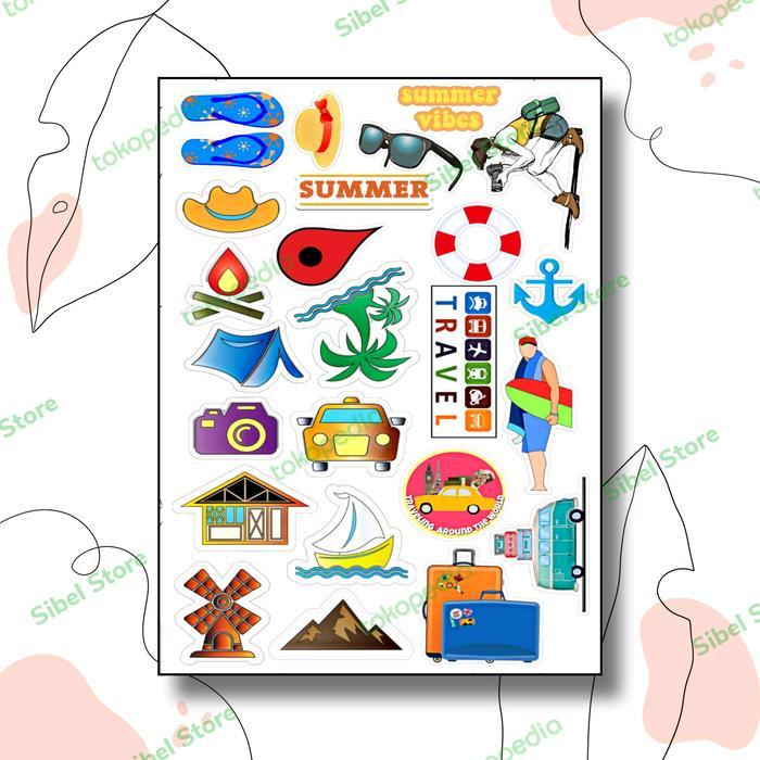 Sticker Tumbler Laptop CaseHP Notebook Unik & Lucu Traveling / Summer