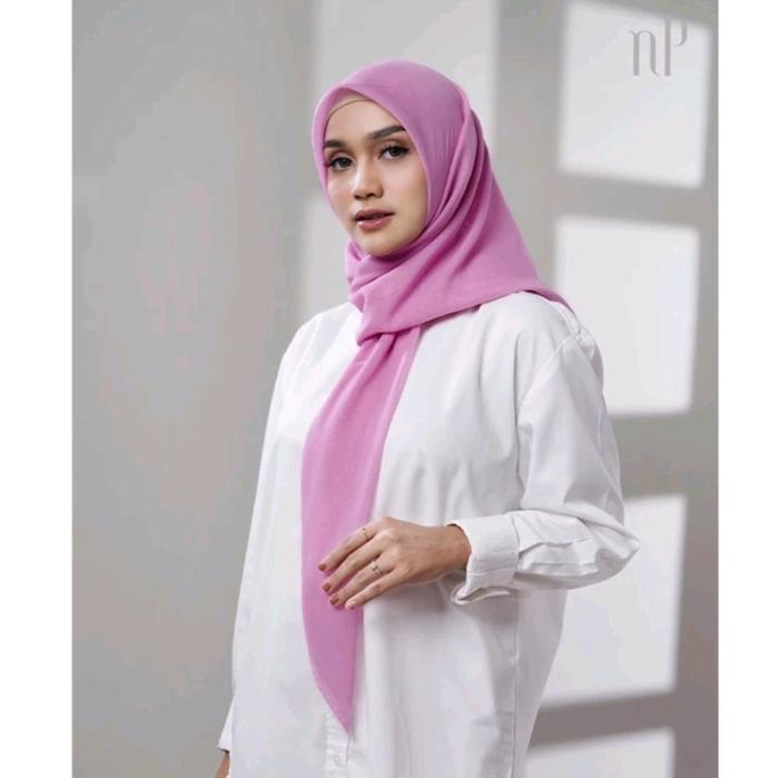 naPocut Plain Paris Grey and Purple Series, semua kalangan Jilbab Nyaman Kerudung Segi
