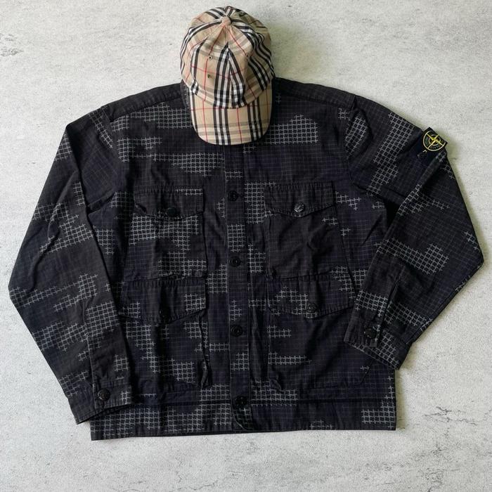 Rare Stone Island Camo Grid Overshirt authentic original