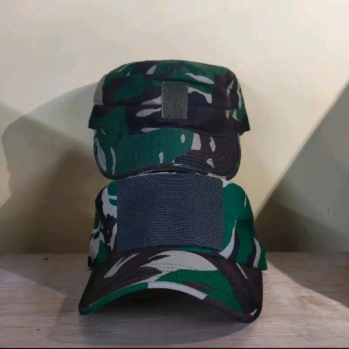 Topi Pet PDL | Perekat Besar | Perekat Kecil | Ori | Untuk Perlengkapan TNI