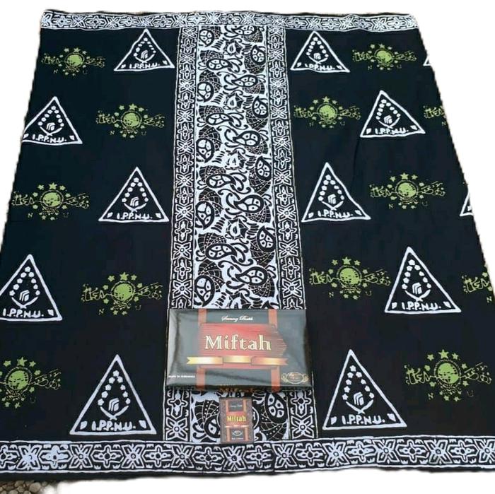 SARUNG NU ANSOR IPNU IPPNU MIFTAH BATIK CAP SARUNG AZZAHIR SARUNG DEWASA  Santri Muslim Pria Wanita 