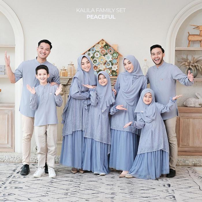 Zayra Hijab | Kalila Peacefull - Dress Gamis Wanita Brokat Kondangan Lebaran Jumbo Elegan Koko Anak 