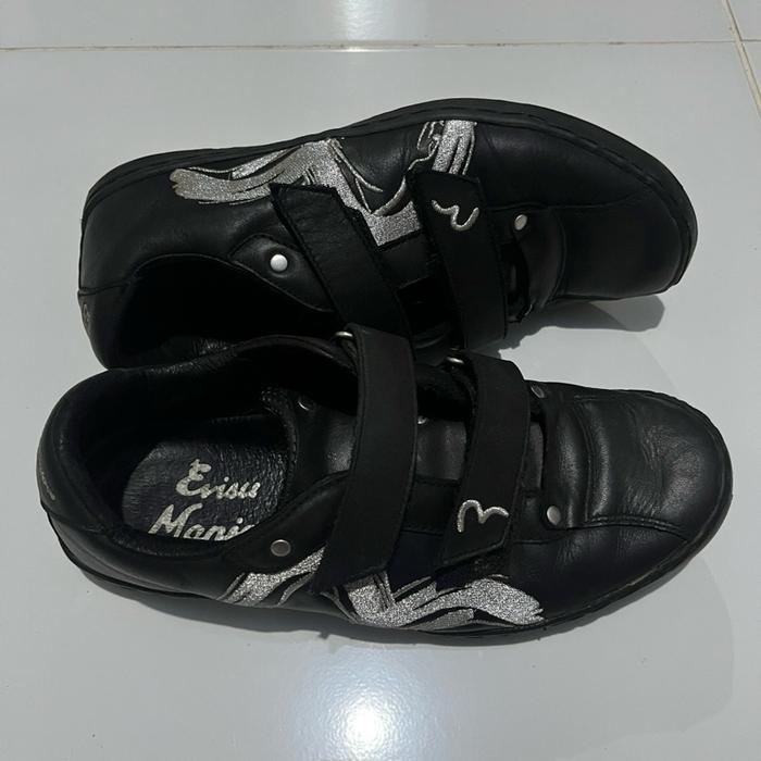 Sepatu Evisu Maniacs Bordir dan Leather Pria / perempuan