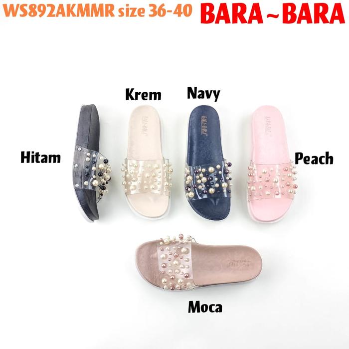 WS892AKMMR jelly sandal wanita barabara  wedges slide karet bara bara cewek