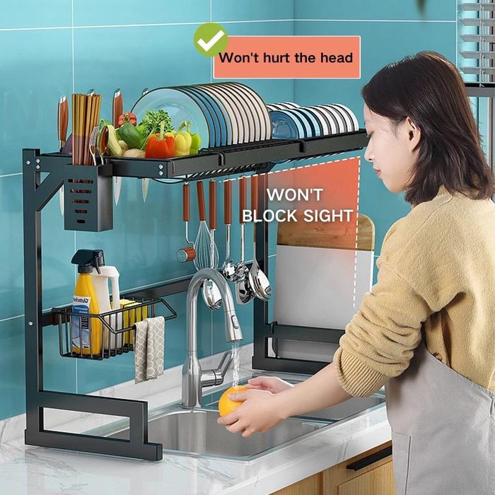 SIV Rak Piring Wastafel Dengan Kabinet Rak Wastafel Cuci Piring Rak Piring Stainless Steel Rak Dapur