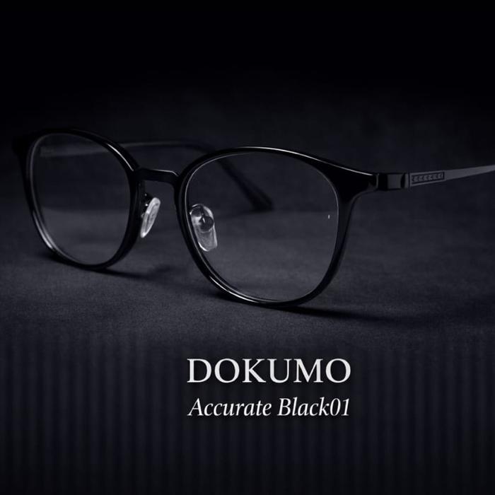 Frame Kacamata Pria Wanita Dokumo Acurate Black Model Terbaru Desain Trendy dan Stylish