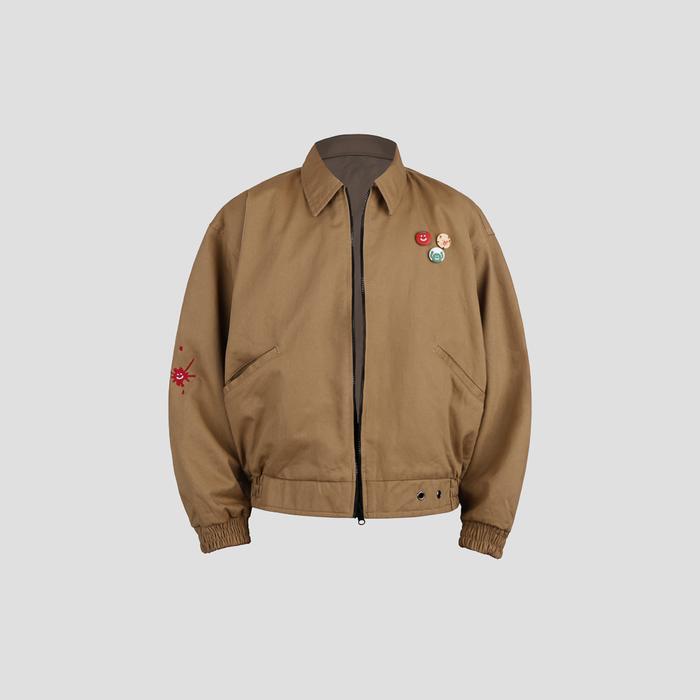 FAITH FADE x KEBAB MONSTER - Stained Reversible Jacket (Khaki)