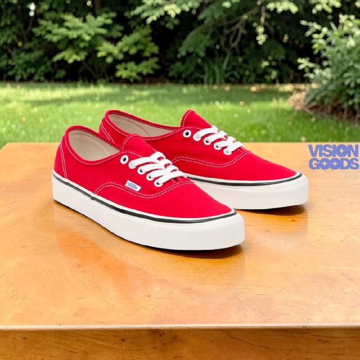 Sepatu Pria Wanita Vans Authentic 44 Dx Anaheim Factory Red Chilli Original