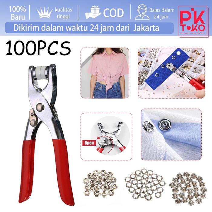Tang Kancing Snap Kancing Bengkok Plier Kancing Kancing Plastik Kancing Peniti Alat Pasang Kancing O
