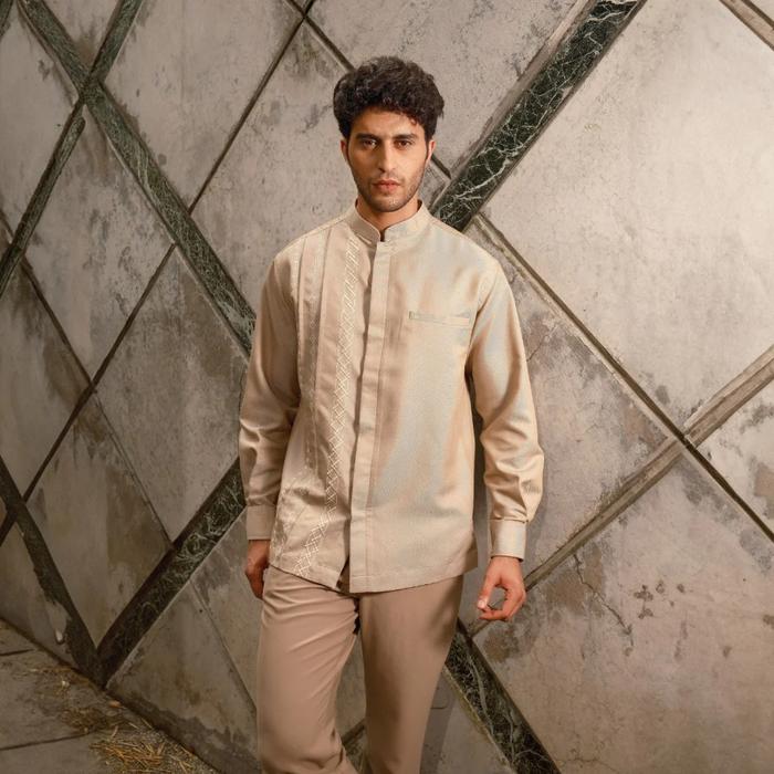 Shafira - Sada Menswear - Cream | Koko Tangan Panjang Pria Atasan  Muslim Baju Dewasa