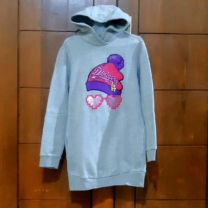 MLB hoodie size 13Y (S) women,UNIQLO warna kotak2 size S Jaket Bordir Tebal