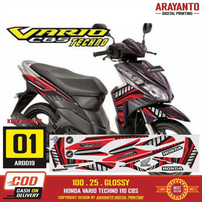 Stiker Striping Honda Vario Techno 110 CBS Variasi Decal AR0019