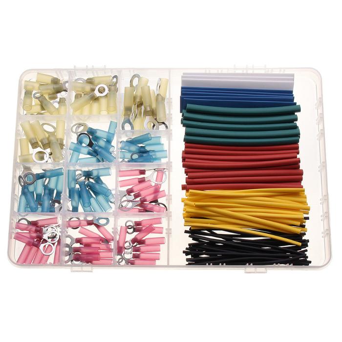 1set Pure RV Hot Shrinkage Terminal &100 PCS Color Heat Shrinkable