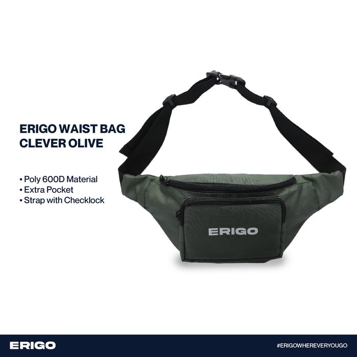 Erigo Waist Bag Clever Olive - Tas Pinggang Selempang Unisex