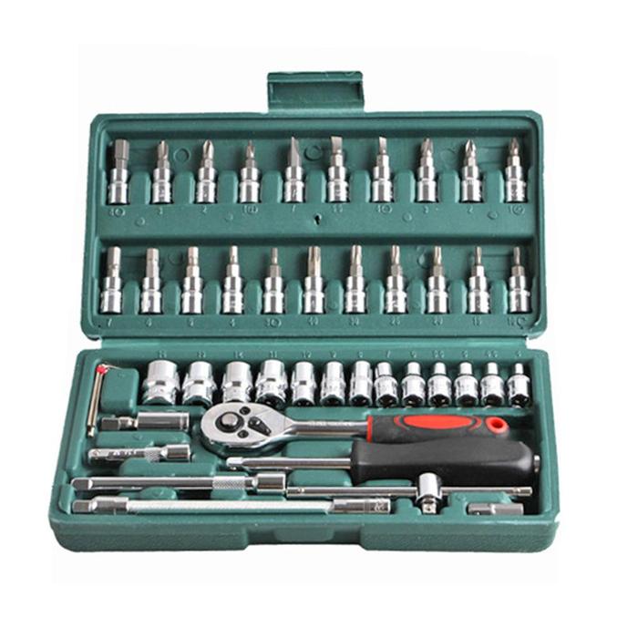 46pcs socket Wrench Tool Key Hand Tool Set Wrench Wrench Socket Hand