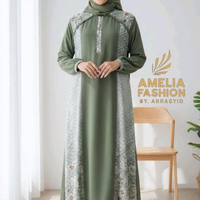 Amelia Fashion by Arrasyid MIDY SALMA MOTIF 2 GAMIS PREMIUM TERBARU Dengan Desain Elegan Dan Warna H