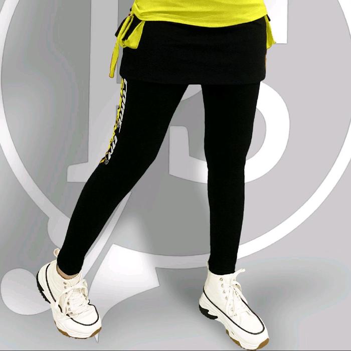 leging rok saku panjang warna hitam kombinasi ungu,senam,zumba,aerobic,fitnes,yoga Celana Sport Olah