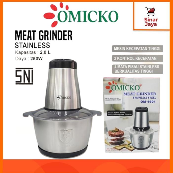 OMICKO / GSF OM-4901 / G-3802  Chopper Blender Daging / Meat Grinder 2 Liter (Stainless)