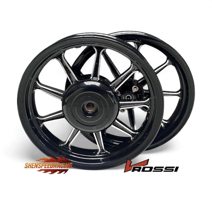 (BISA COD) VELG VROSSI VENOM PLUTO H VARIO 110/125/150 14x185/215 BLACK GLOS CHROME dan ORANGE CHROM