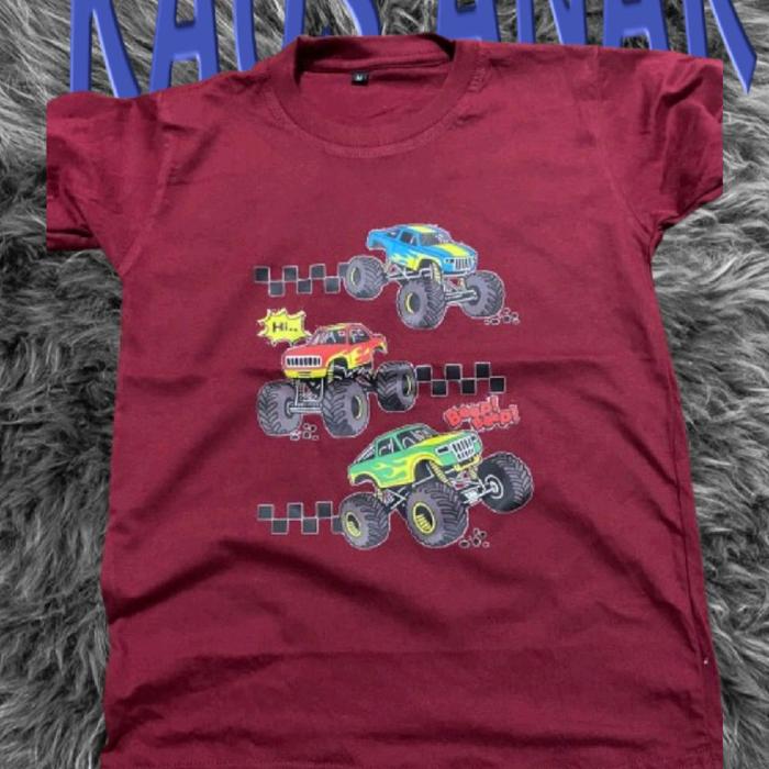 Kaos Anak Desain Mobil Mobilan Sablon Kaos Anak Desain Mobil Mobilan Fashion
