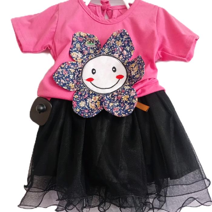 SETELAN ANAK KAOS ROK TUTU BUNGA MATAHARI