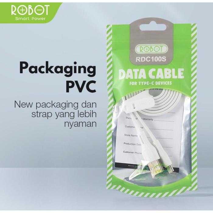 Kabel Data Robot Type C RDC100S Kabel Type C Fast Charging Kabel Type-c Kabel Type C Robot Original 