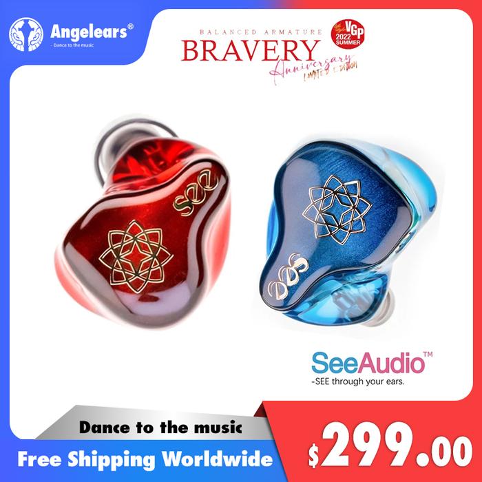 SeeAudio Bravery Edition Hifi Earphones 4 Balanced Armature In-Ear
