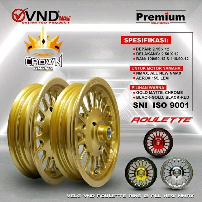 Velg VND Ring 12 Roulette Yamaha All New Nmax 155 Motor Motorcycle