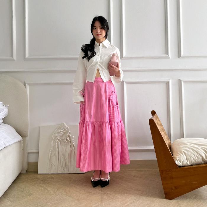 SOMEWEAR YURI COQUETTE MAXI SKIRT Casual