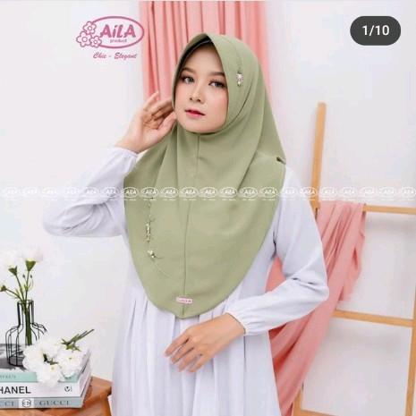 khimar fatima by aila hijab payet premium dan elegan Kerudung Instan