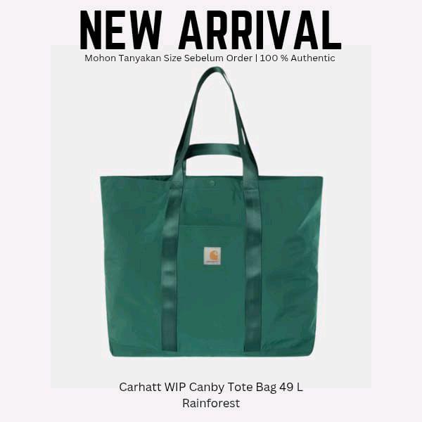 Carhartt WIP Canby Tote Bag 49 L Rainforest Tas Wanita Original 100%