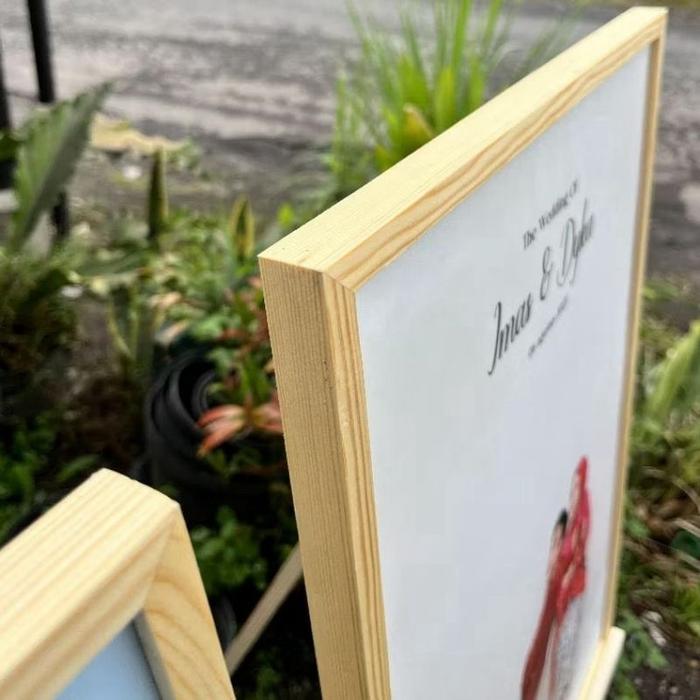 TERLARIS CETAK FOTO CUSTOM JUMBO 60X40 CM / 16RW PLUS FRAME PIGURA KAYU PINUS READY