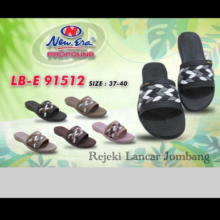 SANDAL SLOP KARET WANITA NEW ERA LB 91512 SIZE 37-40 Sendal Cewek