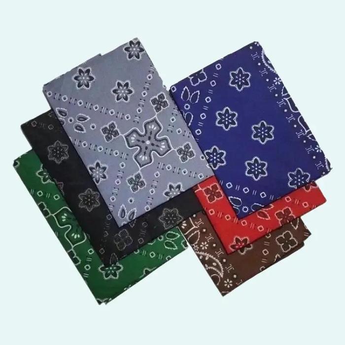 SLAYER KATUN MOTIF BATIK RETRO/SLAYER MASKER KAIN BATIK BANDANA MULTIFUNGSI SEGI EMPAT