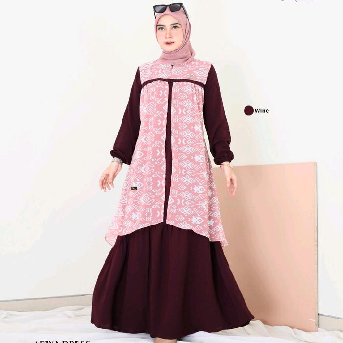 AFIYA DRESS ORI BY ABIKA // Gamis Wanita Dewasa Remaja