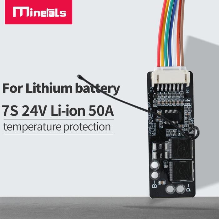 7s bms 50a 36v lipo for 3.6v 3.7v battery  temperature protection