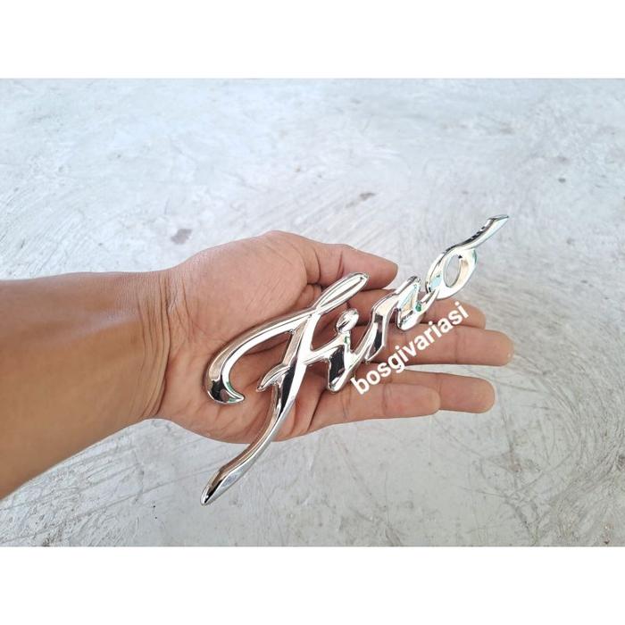 emblem motor fino lokal / emblem Logo timbul 3D fino chrome / Yamaha fino / emblem timbul fino