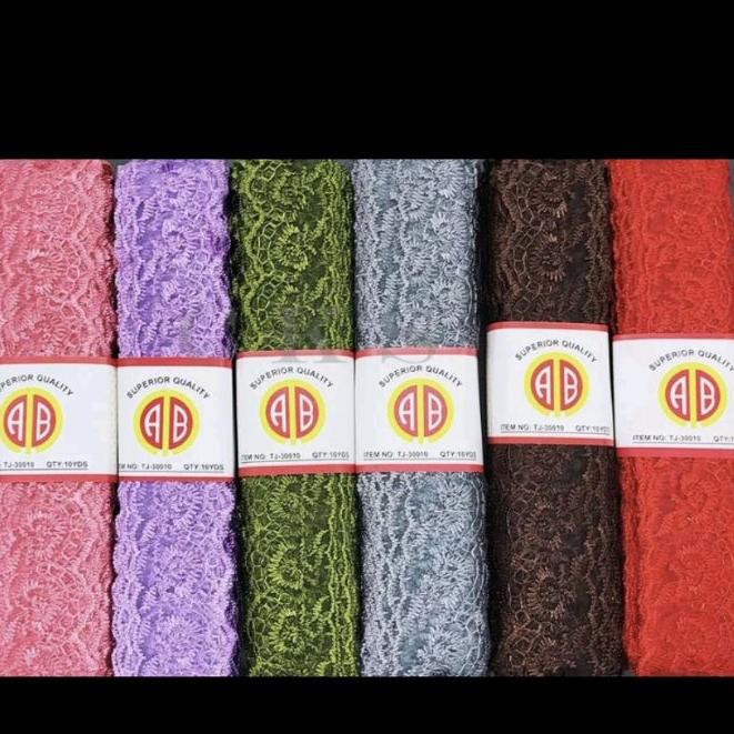 Renda organdi/Renda kaca/Renda Nylon.