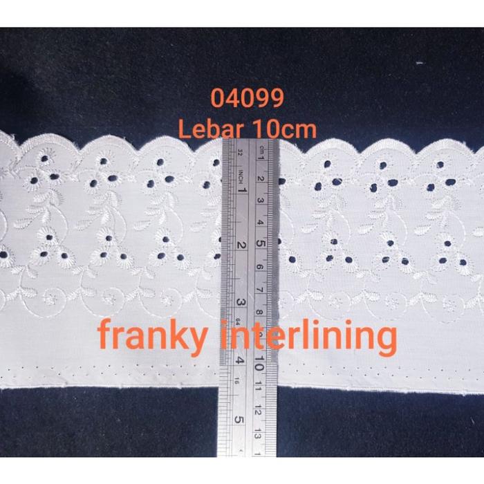 RENDA KATUN 4099 LEBAR 10CM HARGA PER PACK ISI 15YARD (13,5meter)