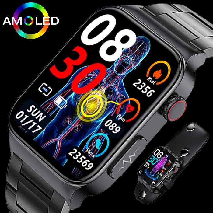 2023 New ECG+PPG Smart Watch Men Hypertension Hyperglycemia