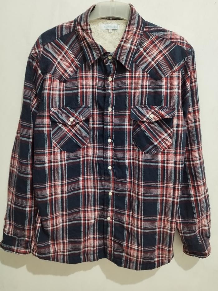 TKTT 007 - Kemeja Flanel Lengan Panjang Jaket Flanel Tebal Pria
