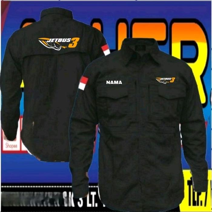 ready stok full bordir Kemeja tactical jetbus 3 kemeja bordir jetbus 3 kemeja jetbus 3 seragam jetbu