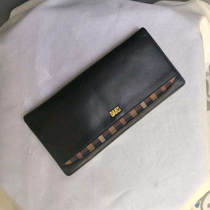 Dompet Panjang Unisex DAKS Smooth Leather Slim Long Wallet Black