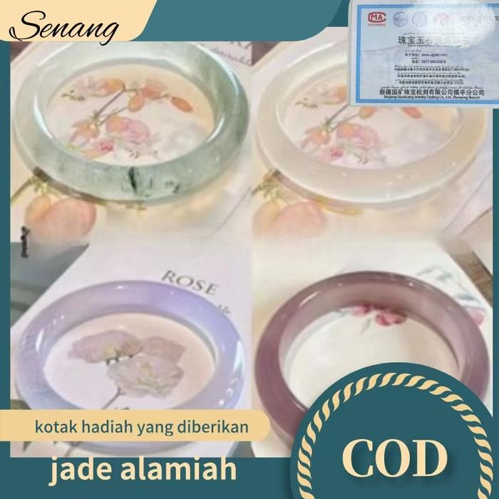 Gelang Lapis Berwarna/Gaya Cina Kuno/Gelang Kecantikan/Gelang Batu Giok Imitasi