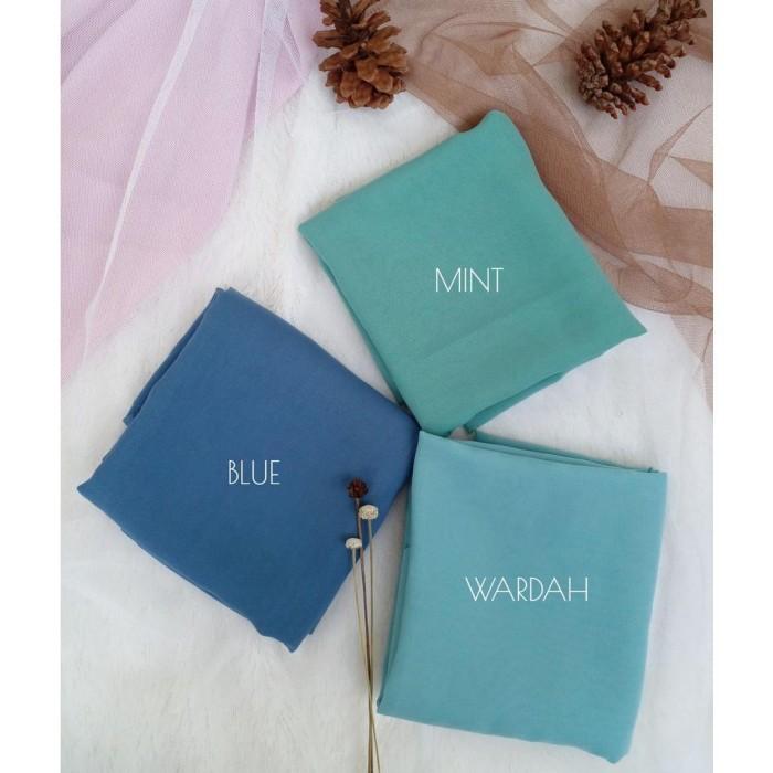 Hijab Segi Empat Bella Square Wardah Biru Tosca Mint Jilbab