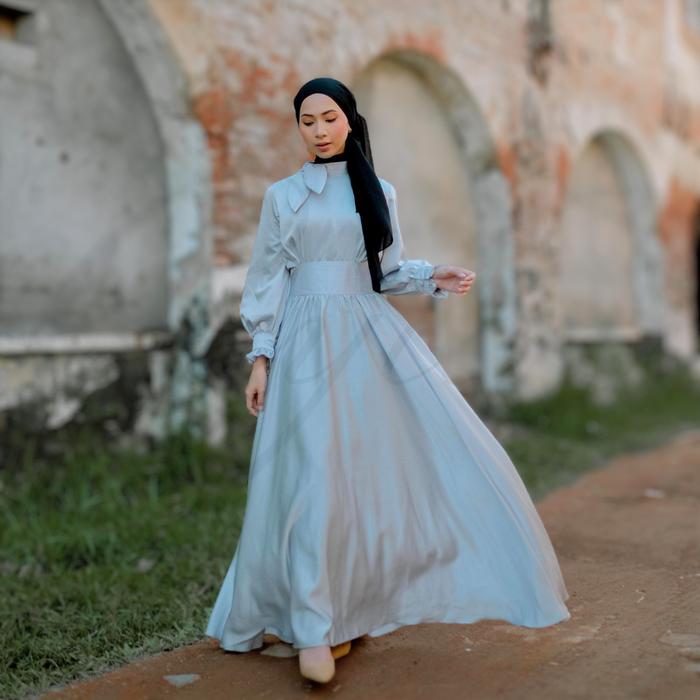 CAYLIN | Amelie Dress | Dress Muslim Wanita (Gamis Silk Mewah Pita Nyaman Kondangan)