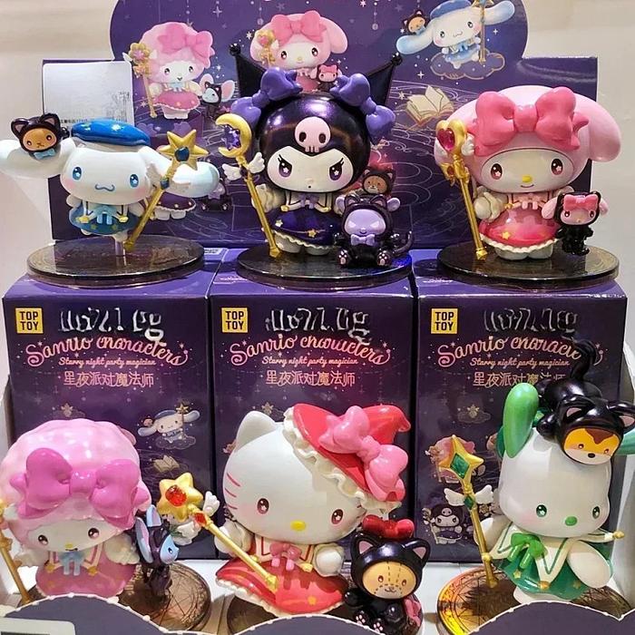 Miniso 6-piece Anime Sanrio Character Starry Night Party Magician Series Blind Box Doll Desktop Orna