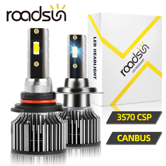 roadsun H7 H4 H11 LED H1 Light Bulb Canbus 3570 12V 24V H8 HB4 9006