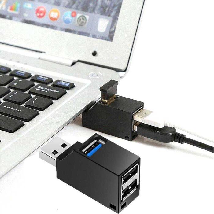 Adaptor Colokan USB Banyak USB HUB 3.0 Laptop Mini USB Hub Super Speed USB 3.0 2.0 3 Ports Upward Ke