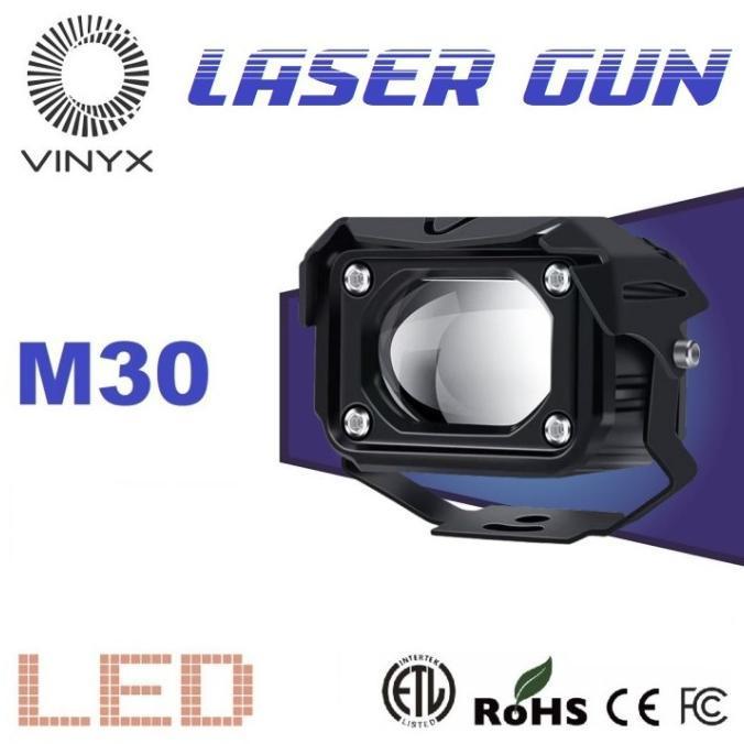 LAMPU TEMBAK SOROT LED LASER GUN VINYX M30 LASERGUN D2 MOBIL MOTOR CSP